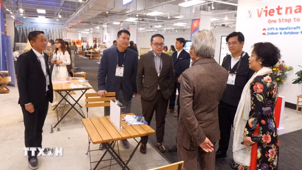 Khu gian hàng Việt Nam gây ấn tượng mạnh tại hội chợ nội thất quốc tế ở Mỹ