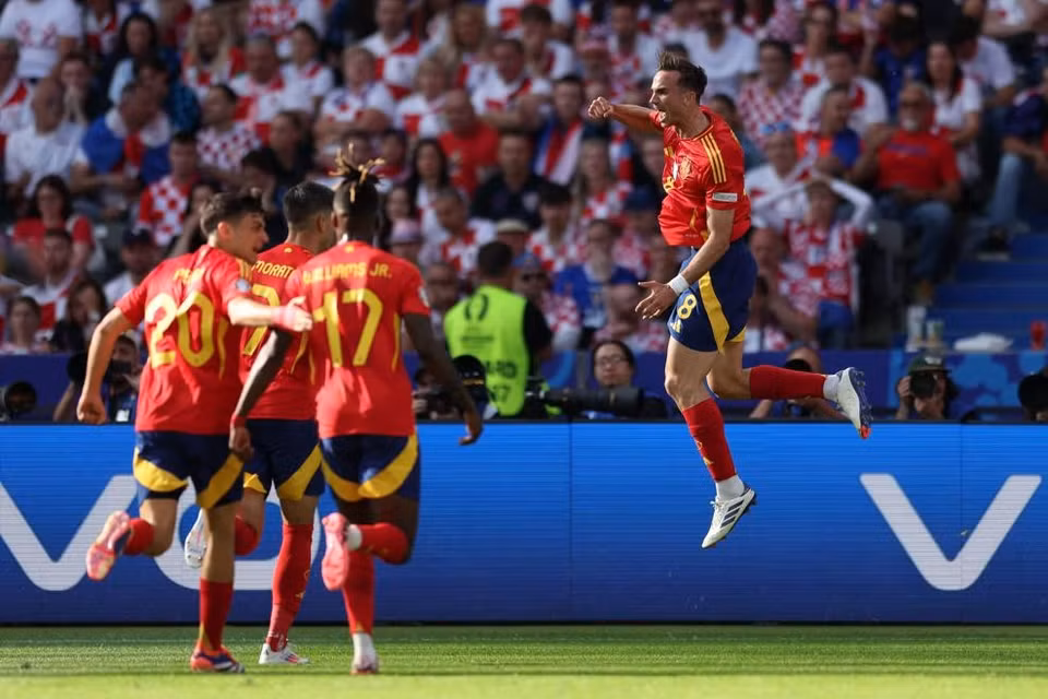 Fabián Ruiz phấn khích sau khi lập công. (Nguồn: UEFA)