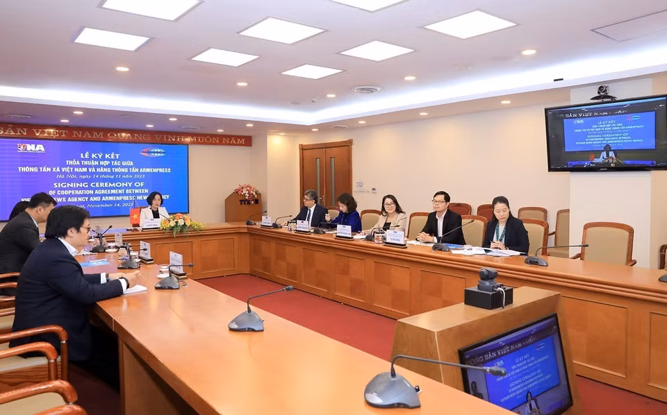 Quang cảnh Lễ ký kết. (Ảnh: Tuấn Anh/TTXVN)