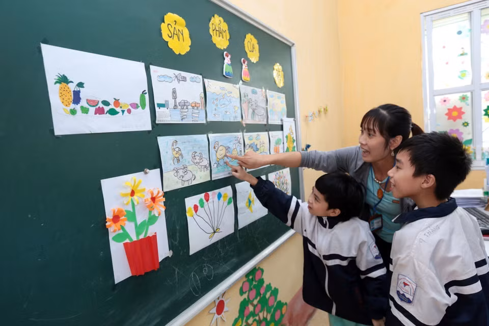Lớp Thư viện đồ chơi trường Phục hồi chức năng và Dạy nghề cho người khuyết tật Khoái Châu (Hưng Yên). (Ảnh: Anh Tuấn/TTXVN)