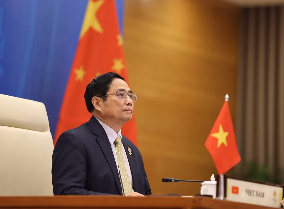 Thủ tướng Chính phủ Phạm Minh Chính phát biểu tại hội nghị. (Ảnh: Dương Giang/TTXVN)