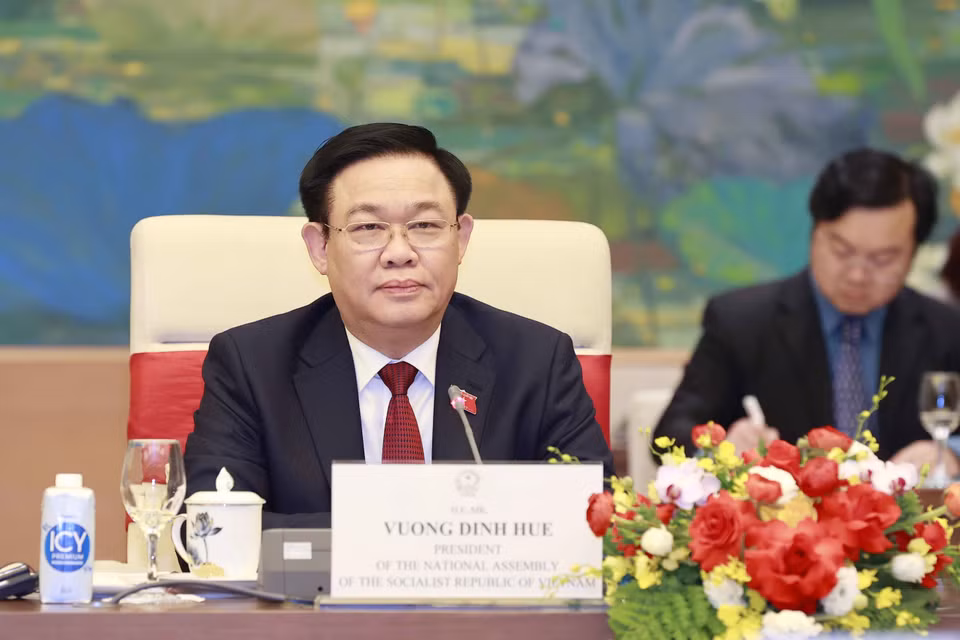 Chủ tịch Quốc hội Vương Đình Huệ phát biểu. (Ảnh: Doãn Tấn/TTXVN) 