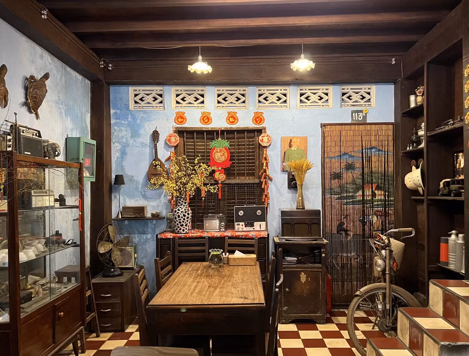 Không gian bên trong căn nhà số 113A Đặng Dung (phường Tân Định, Quận 1, Thành phố Hồ Chí Minh) được lưu giữ nguyên vẹn. (Ảnh: Thu Hương/TTXVN)