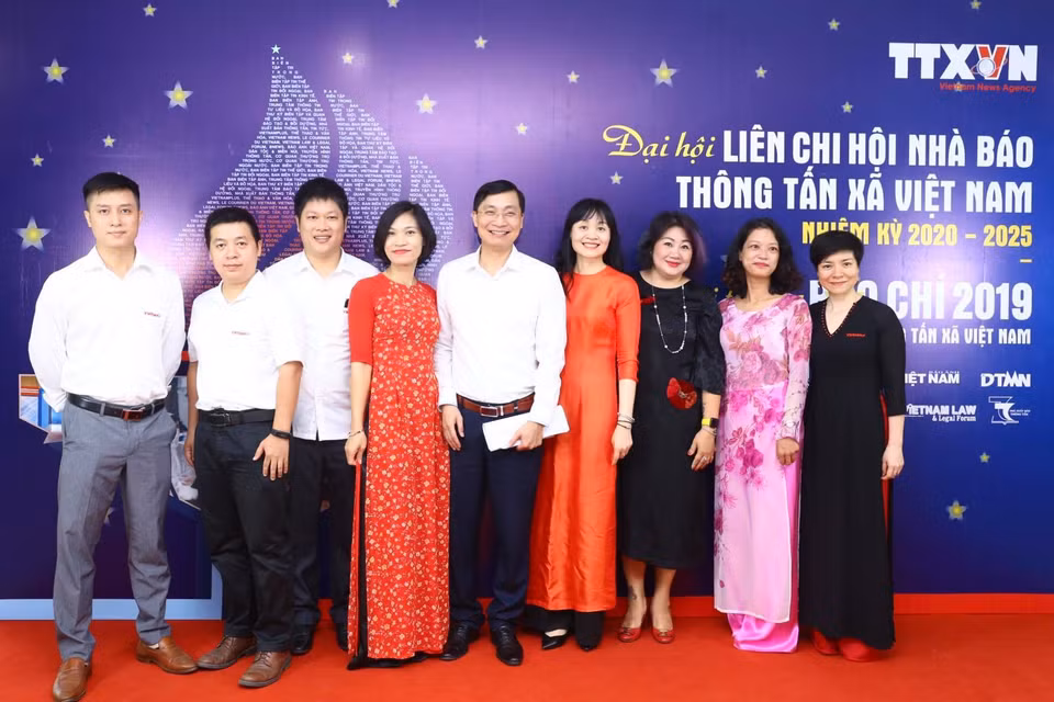 Đại biểu Chi hội Báo Điện tử VietnamPlus tham dự Đại hội. (Ảnh:TTXVN)