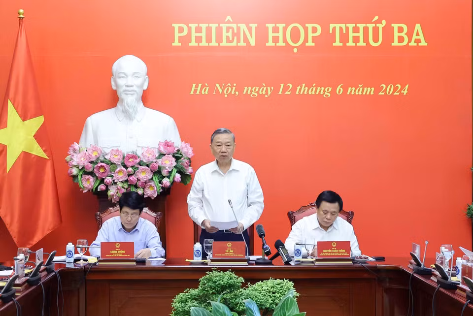 Chủ tịch nước Tô Lâm phát biểu chỉ đạo. (Ảnh: Nhan Sáng/TTXVN)