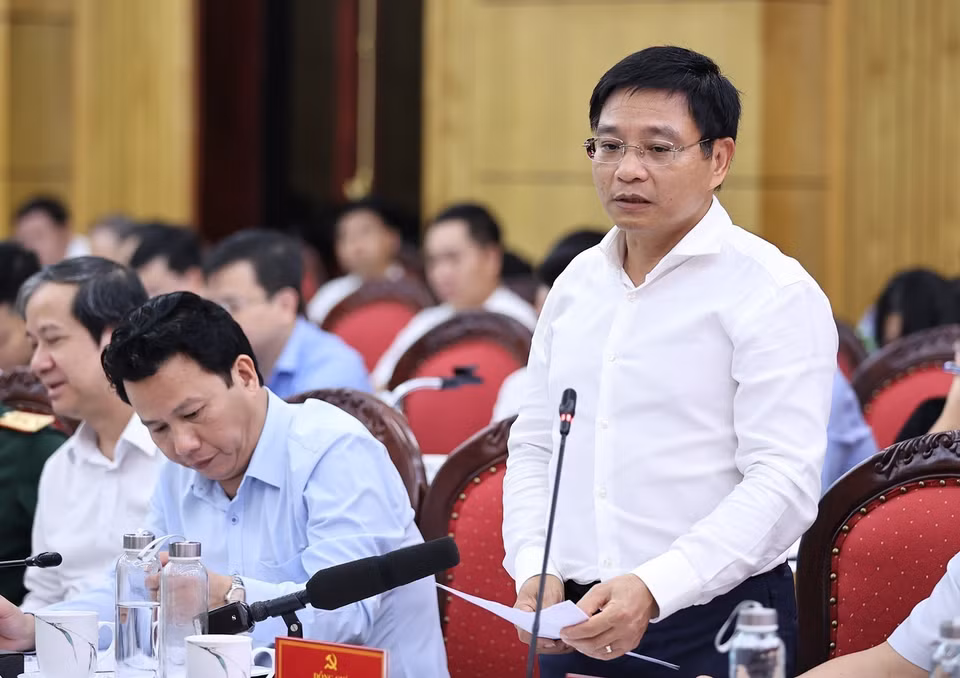 Bộ trưởng Bộ Giao thông vận tải Nguyễn Văn Thắng phát biểu. (Ảnh: Dương Giang/TTXVN)
