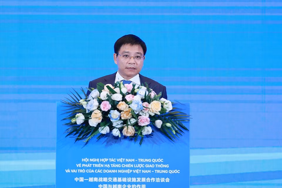 Bộ trưởng Bộ Giao thông Vận tải Nguyễn Văn Thắng phát biểu. (Ảnh: Dương Giang/TTXVN)
