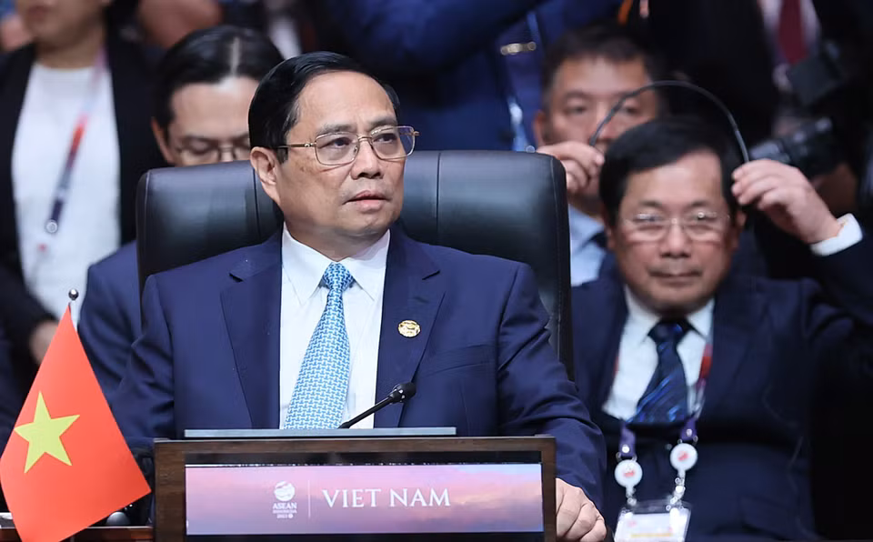 Thủ tướng Phạm Minh Chính tham dự Hội nghị Cấp cao ASEAN với các đối tác Đông Á (EAS) lần thứ 18. (Ảnh: Dương Giang/TTXVN)