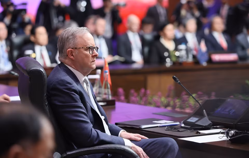 Thủ tướng Australia Anthony Albanese tham dự Hội nghị Cấp cao ASEAN-Đông Á (EAS) lần thứ 18. (Ảnh: Dương Giang/TTXVN)