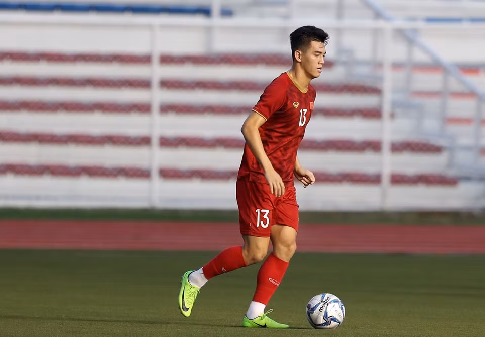 Tiền đạo Tiến Linh. (Ảnh: Hoàng Linh/TTXVN)