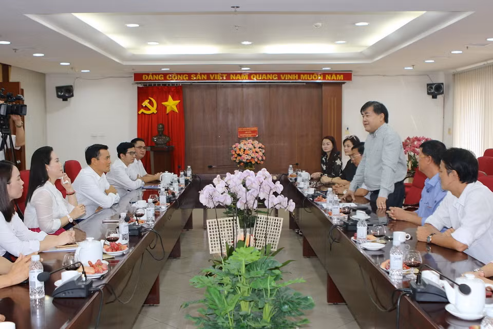 Quang cảnh buổi làm việc. (Ảnh: Thanh Vũ/TTXVN)