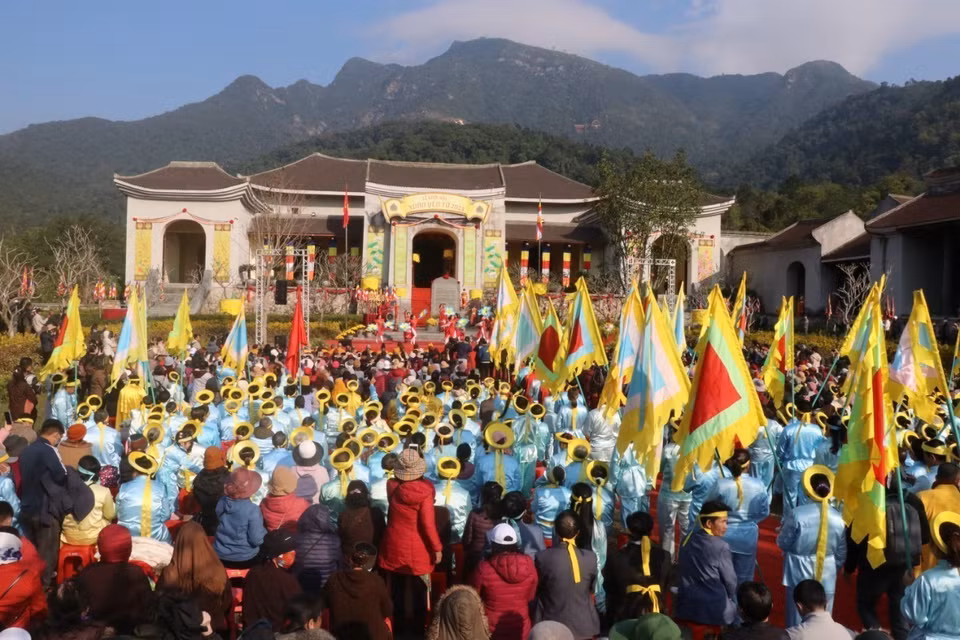 Quang cảnh Lễ khai hội Xuân Yên Tử năm 2023. (Ảnh: Thanh Vân/TTXVN)