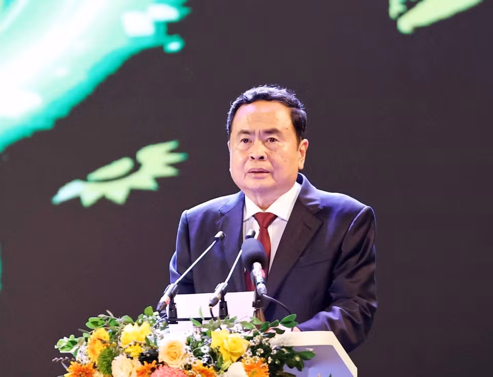Chủ tịch Quốc hội Trần Thanh Mẫn phát biểu. (Ảnh: Thống Nhất/TTXVN)