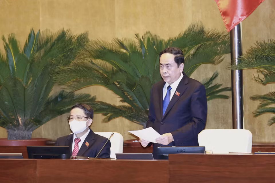 Phó Chủ tịch Thường trực Quốc hội Trần Thanh Mẫn phát biểu. (Ảnh: Thống Nhất/TTXVN)