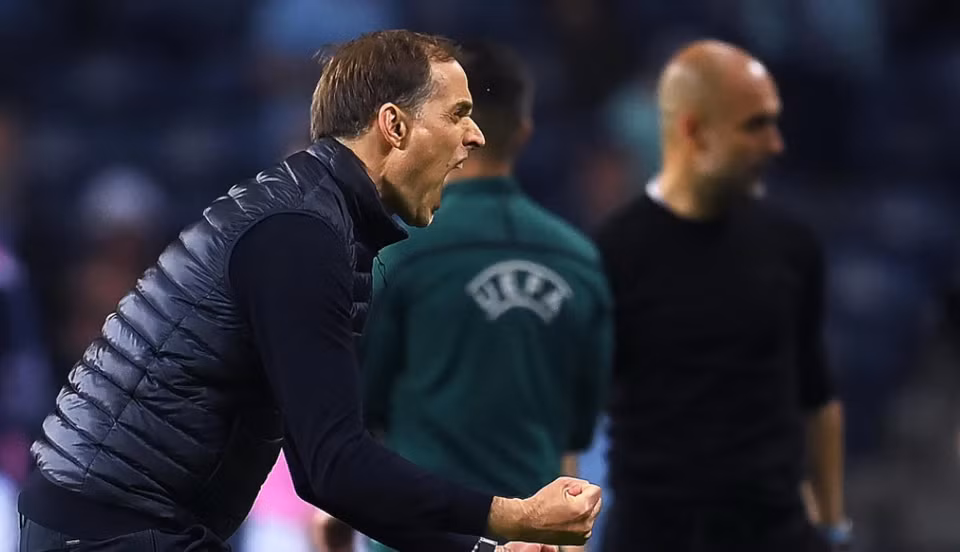 HLV Thomas Tuchel hân hoan với bàn thắng của Kai. (Nguồn: Getty Images)