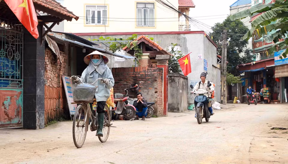 Cuộc sống của người dân xã Sơn Lôi vẫn diễn ra bình thường.(Ảnh: Hoàng Hùng/TTXVN)