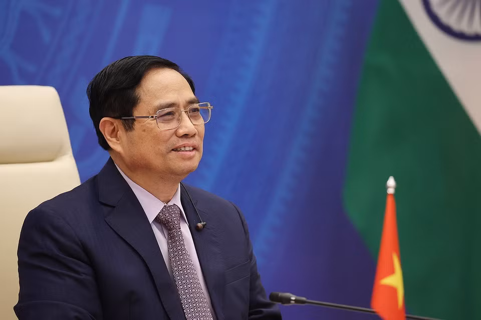 Hình ảnh Thủ tướng Phạm Minh Chính tham dự Hội nghị cấp cao ASEAN-Ấn Độ lần thứ 18. (Ảnh: Dương Giang/TTXVN)