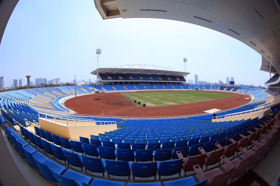 Sân vận động quốc gia Mỹ Đình đã sẵn sàng phục vụ SEA Games 31. (Ảnh: Tuấn Anh/TTXVN)