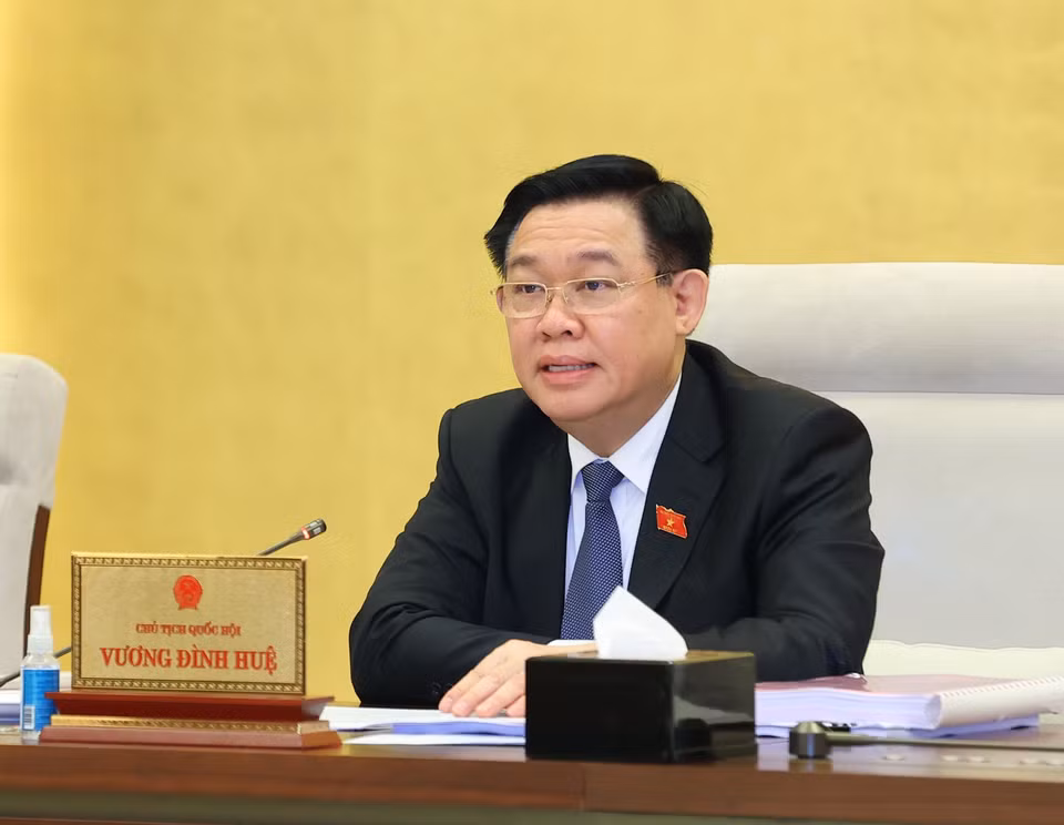Chủ tịch Quốc hội Vương Đình Huệ phát biểu kết luận. (Ảnh: Văn Điệp/TTXVN)