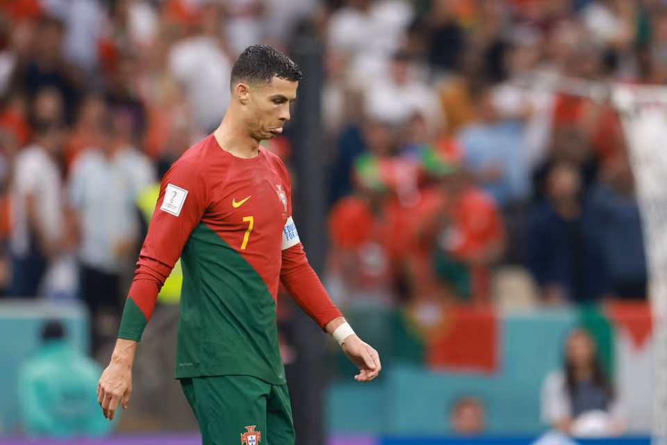 Ronaldo không giấu được sự thất vọng của mình trên sân đấu. (Ảnh: Hải An/Vietnam+)