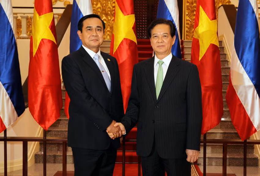 Thủ tướng Nguyễn Tấn Dũng đón và hội đàm với Thủ tướng Thái Lan Prayuth Chan-ocha thăm chính thức Việt Nam từ ngày 27-28/11/2014. (Ảnh: Đức Tám/TTXVN)