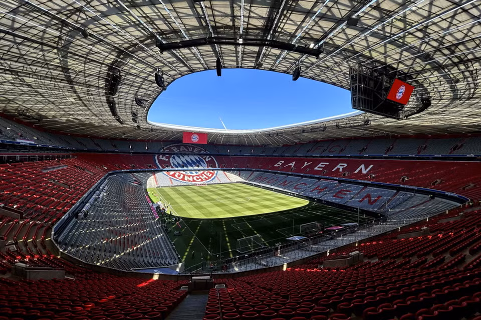 Sân Allianz Arena là sân nhà của Bayern Munich có sức chứa 66.000 người và sẽ tổ chức tổng cộng 6 trận ở EURO 2024. (Nguồn: AP)