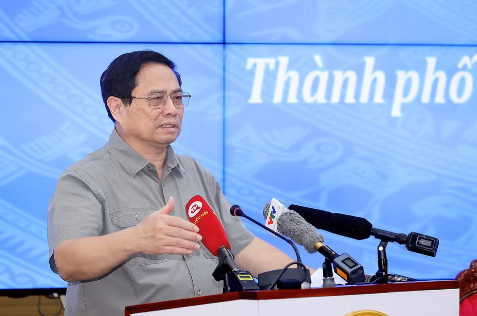 Thủ tướng Phạm Minh Chính kết luận hội nghị. (Ảnh: Dương Giang/TTXVN)