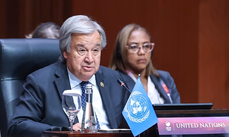 Tổng thư ký Liên hợp quốc Antonio Guterres phát biểu. (Ảnh: Dương Giang/TTXVN)