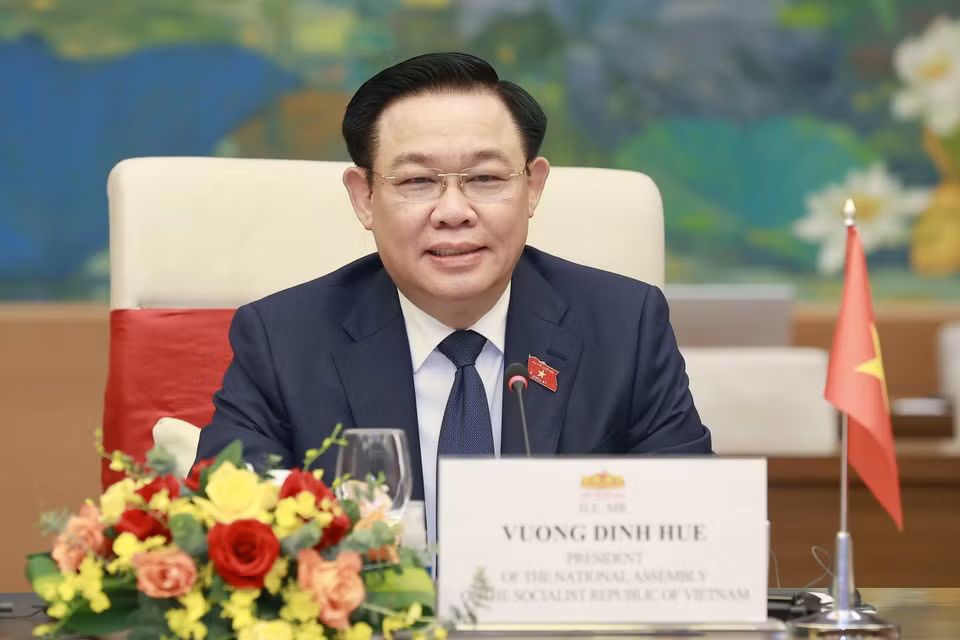 Chủ tịch Quốc hội Vương Đình Huệ phát biểu. (Ảnh: Doãn Tấn/TTXVN)