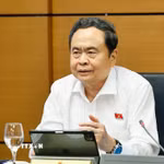 Chủ tịch Quốc hội Trần Thanh Mẫn, đại biểu Quốc hội Thành phố Hồ Chí Minh, phát biểu trong phiên thảo luận ở tổ. (Ảnh: Doãn Tấn/TTXVN)