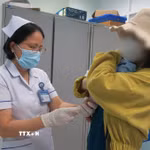 Điều dưỡng Khoa Nhiễm-Thần kinh, Bệnh viện Nhi đồng 1 Thành phố Hồ Chí Minh, lấy máu xét nghiệm HIV cho trẻ sơ sinh. (Ảnh minh họa: Đinh Hằng/TTXVN)