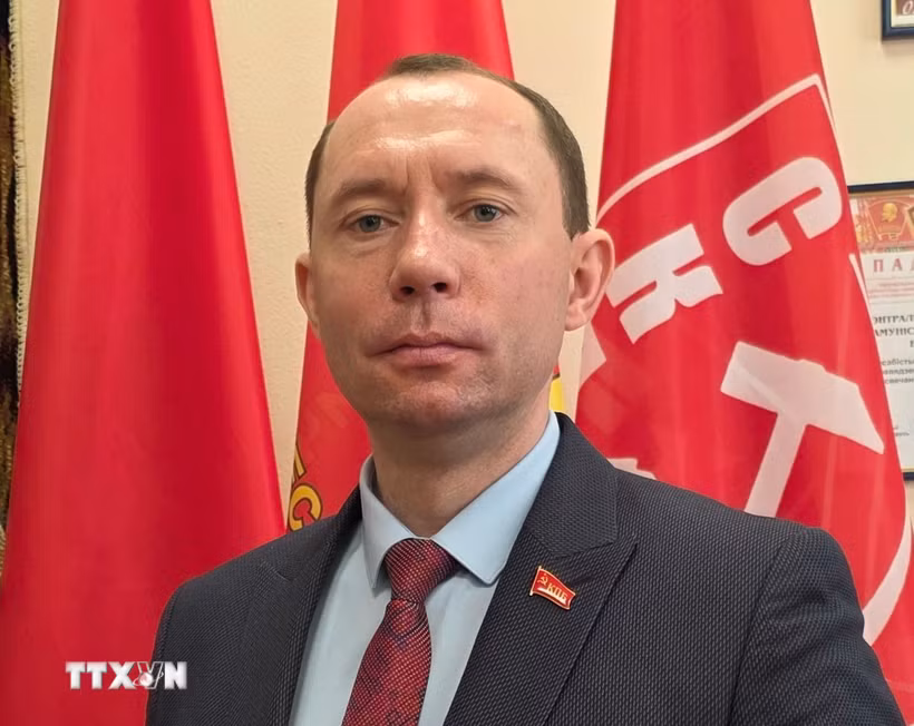 Bí thư thứ nhất Ban Chấp hành Trung ương Đảng Cộng sản Belarus Sergey Syrankov. (Ảnh: TTXVN phát)