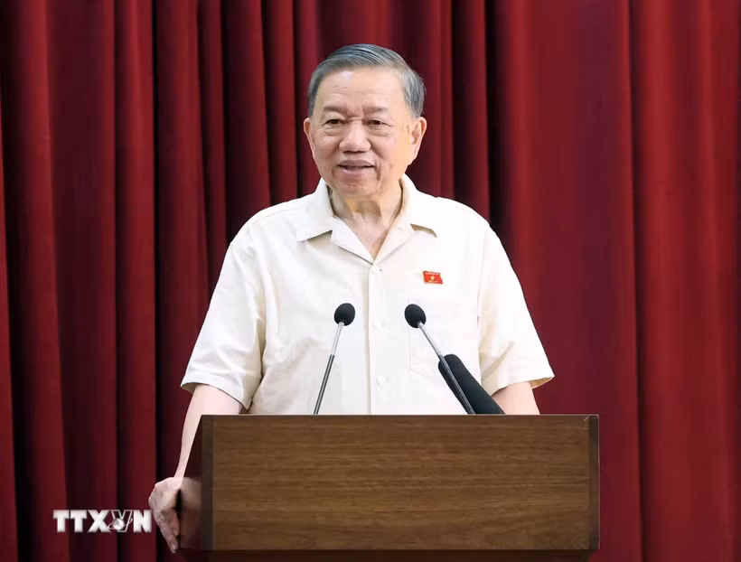 Tổng Bí thư, Chủ tịch nước Tô Lâm phát biểu. (Ảnh: Thống Nhất/TTXVN)
