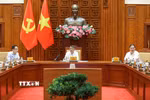 Thủ tướng Lê Minh Hưng chủ trì cuộc họp về công tác chuẩn bị Năm APEC 2027. (Ảnh: Dương Giang/TTXVN)