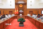 Thủ tướng Lê Minh Hưng chủ trì cuộc họp về công tác chuẩn bị Năm APEC 2027. (Ảnh: Dương Giang/TTXVN)