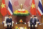 Tổng Bí thư, Chủ tịch nước Tô Lâm và Nhà vua Thái Lan Maha Vajiralongkorn Phra Vajiraklaochaoyuhua hội đàm. (Ảnh: Thống Nhất/TTXVN)