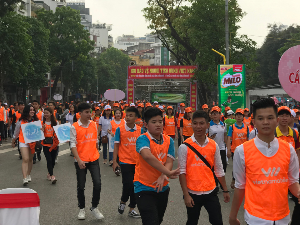 Chủ đề Ngày Quyền của người tiêu dùng Việt Nam năm 2019 là 'Kinh doanh lành mạnh, Tiêu dùng bền vững'. (Ảnh: Đức Duy/Vietnam+)