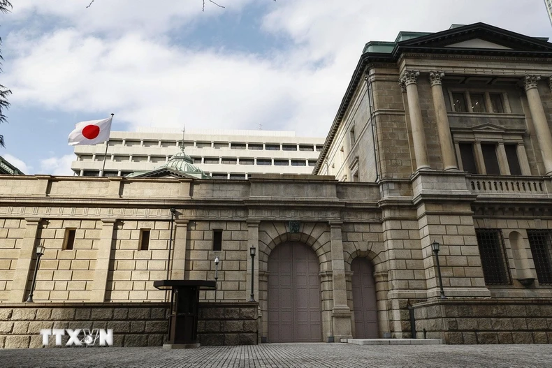 Trụ sở Ngân hàng trung ương Nhật Bản (BOJ) ở Tokyo. (Ảnh: Kyodo/TTXVN)
