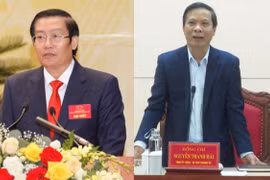 Ông Nguyễn Tuấn Khanh (bên trái), ông Nguyễn Thanh Hải (bên phải) là hai trong số nhiều cán bộ ở Vĩnh Phúc xin nghỉ hưu trước tuổi. (Nguồn: Bộ Tư pháp)