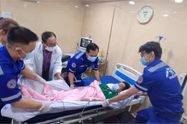 Trung tâm Cấp cứu 115 phối hợp Bệnh viện Mắt Sài Gòn diễn tập xử lý tình huống cấp cứu. (Nguồn: Sở Y tế Thành phố Hồ Chí Minh)