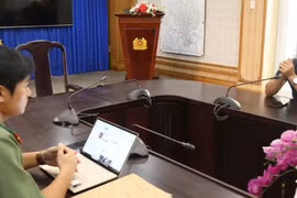 Ông Đ.V.H tại cơ quan Công an. (Nguồn: TTXVN) 