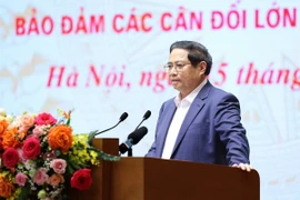 Thủ tướng Phạm Minh Chính phát biểu tại Hội nghị Thủ tướng Chính phủ làm việc với doanh nghiệp nhà nước. (Ảnh: Dương Giang/TTXVN)