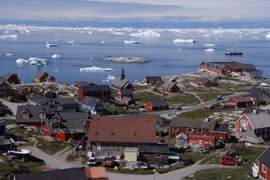 Quang cảnh vịnh Disko ở Ilulissat, thủ phủ thành phố Avannaata thuộc Greenland (Đan Mạch). (Nguồn: Getty Images/TTXVN)