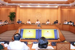 Chủ tịch Ủy ban Nhân dân thành phố Hà Nội Trần Sỹ Thanh chủ trì phiên họp Ban Tổ chức Lễ kỷ niệm 80 năm Cách mạng tháng 8 (19/8/1945-19/8/2025) và Quốc khánh 2/9 (2/9/1945-2/9/2025) của thành phố . (Ảnh: PV/Vietnam+)