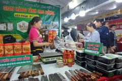 Tuần hàng Việt thành phố Hà Nội thu hút đông đảo doanh nghiệp tham gia quảng bá sản phẩm, kích cầu tiêu dùng. (Ảnh: Xuân Quảng/Vietnam+)