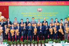 Ban Chấp hành Đảng bộ PVEP khóa IV, nhiệm kỳ 2025-2030 ra mắt Đại hội. (Ảnh: PV/Vietnam+)