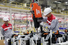 Tập đoàn Thành Công tổ chức Lễ khánh thành Dự án Nhà máy Sản xuất Ôtô Thành Công Việt Hưng tại Khu công nghiệp Việt Hưng (thành phố Hạ Long, tỉnh Quảng Ninh). (Ảnh: TTXVN)