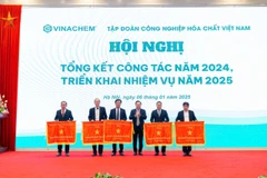 Hội nghị Tổng kết công tác năm 2024, triển khai nhiệm vụ năm 2025 của Vinachem. (Ảnh: PV/Vietnam+)