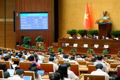 Quốc hội thông qua Luật Thanh tra (sửa đổi). (Ảnh: TTXVN)