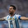 Lionel Messi ăn mừng sau khi lập công vào lưới Algeria. (Ảnh: AFP/TTXVN)